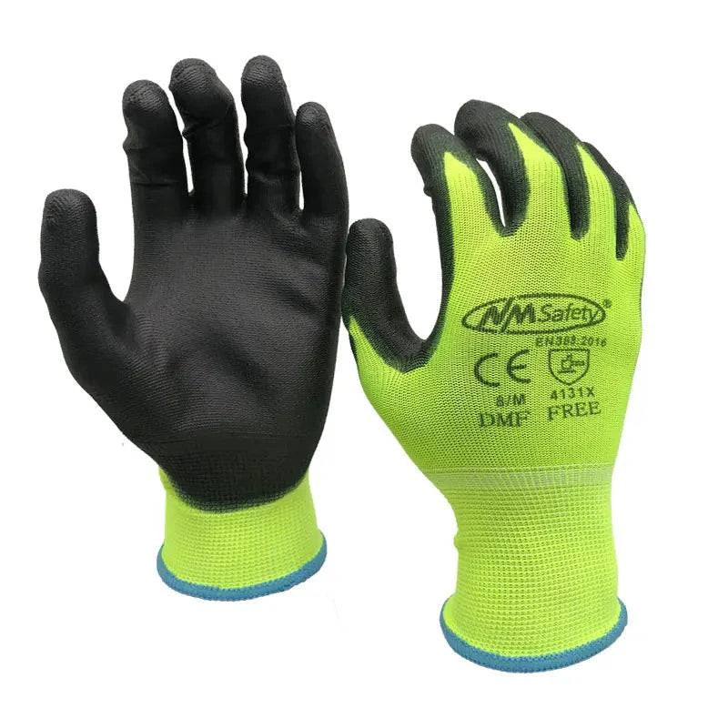 24Pieces/12Pairs Professional Working Protective Gloves For Men Construction Women Garden Nylon Running Glove Obtained CE EN388. - MadeLuxx