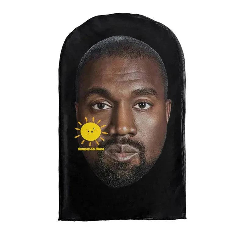 New 3D Printed Kanye Mask Elastic Mesh Full Face Mask for Men Women Cosplay Headwear Hip Hop Fashion Balaclava Hood Hat Headgear - MadeLuxx