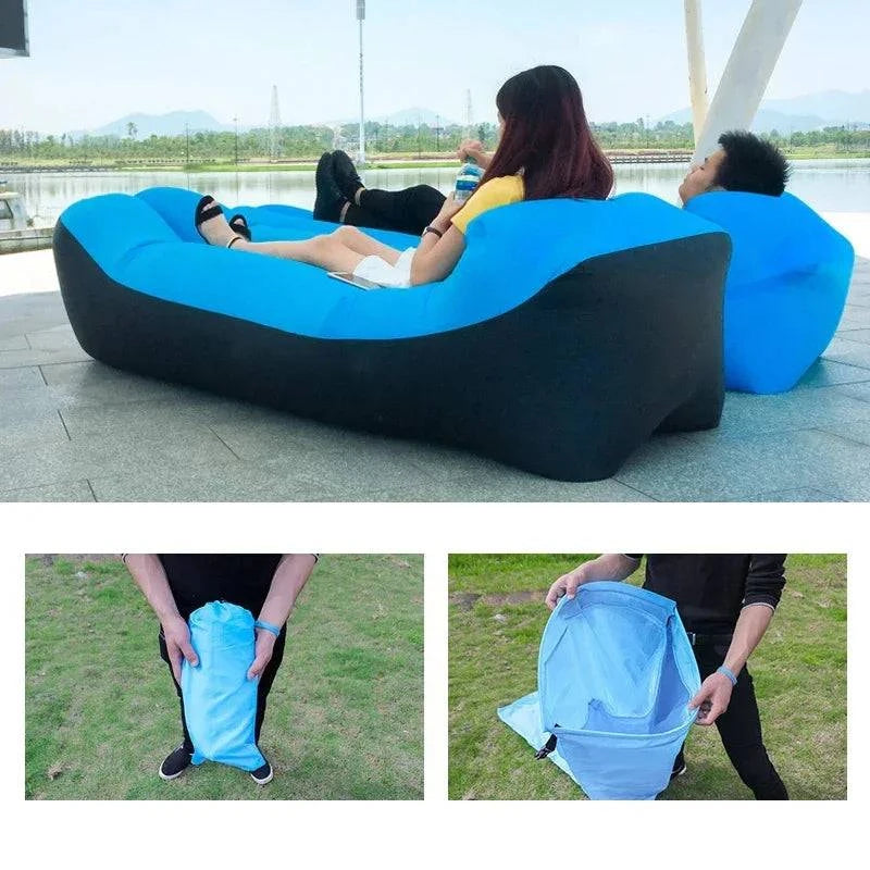 Trend Outdoor Products Fast Infaltable Air Sofa Bed Good Quality Sleeping Bag Inflatable Air Bag Lazy bag Beach Sofa 240*70cm - MadeLuxx