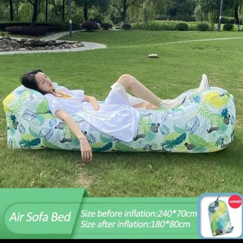 Trend Outdoor Products Fast Infaltable Air Sofa Bed Good Quality Sleeping Bag Inflatable Air Bag Lazy bag Beach Sofa 240*70cm - MadeLuxx