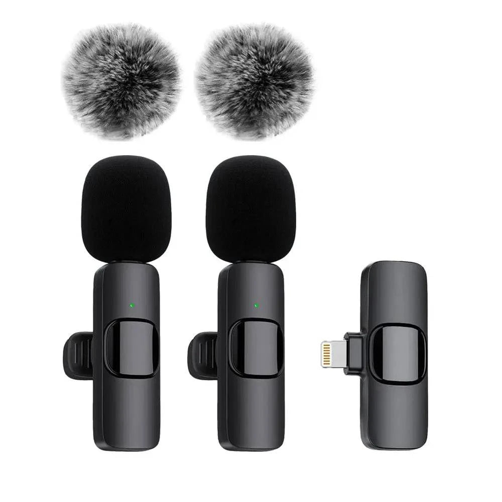 NEW Wireless Lavalier Microphone Audio Video Recording Mini Mic For iPhone Android Laptop Live Gaming Mobile Phone Microphone - MadeLuxx