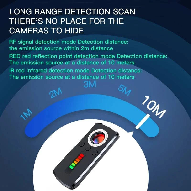 Hidden Camera Detector Anti Spy Gadget Professional Spy things Wireless Signal Infrared Camera Car GPS Bug Mini Search Devices - MadeLuxx