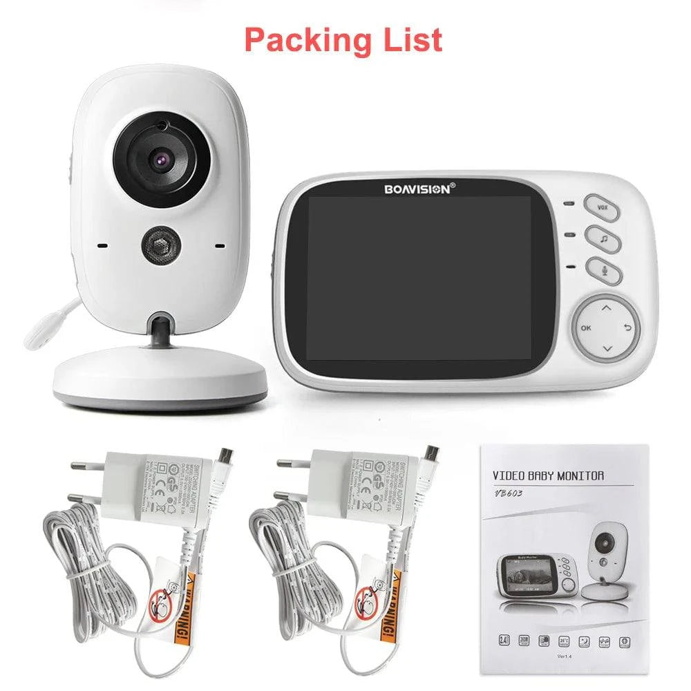 VB603 Video Baby Monitor 2.4G Wireless With 3.2 Inches LCD 2 Way Audio Talk Night Vision Surveillance Security Camera Babysitter - MadeLuxx