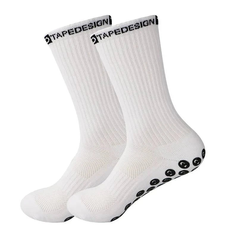 TD Anti-Slip Grip Socks Powerful Grip Football Socks Breathable Mens Sports Socks One Size Fits All - MadeLuxx