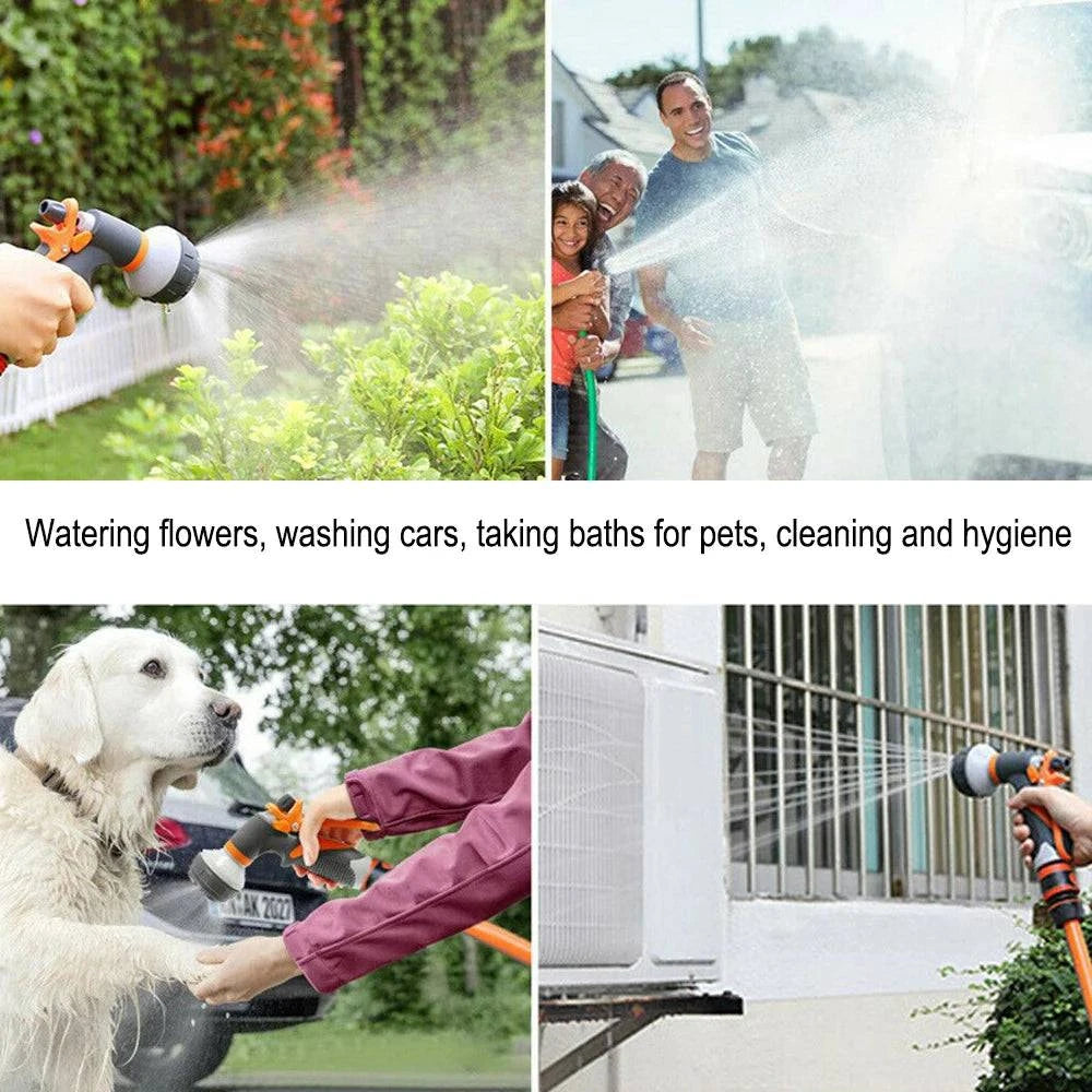 Watering Gun Garden 8 Modes High Pressure Sprayer Adjustable Irrigation Watering Nozzle for Plant Lawn Yard Watering Sprinkler - MadeLuxx