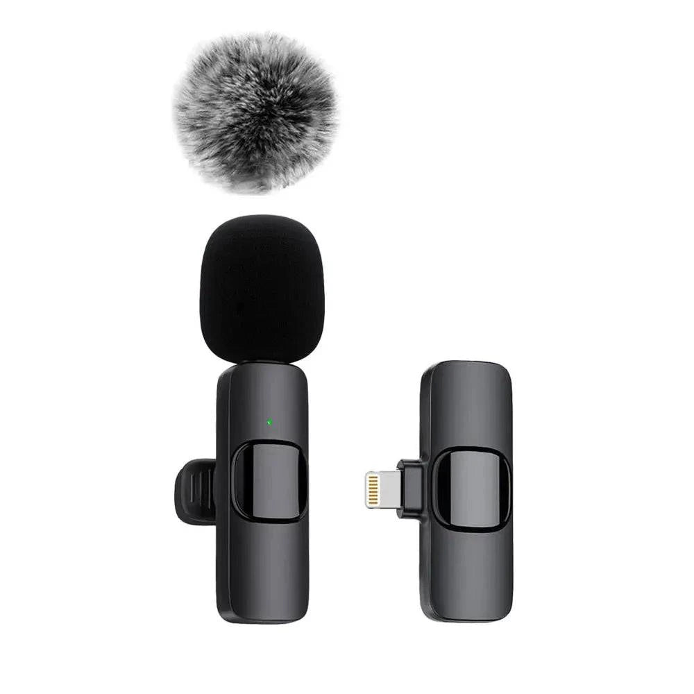 NEW Wireless Lavalier Microphone Audio Video Recording Mini Mic For iPhone Android Laptop Live Gaming Mobile Phone Microphone - MadeLuxx