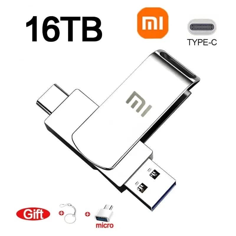 Xiaomi 16TB USB 3.0 Pen Drive 8TB 4TB High Speed Transfer Metal SSD Pendrive Cle Portable U Disk Flash Drive Memoria USB Stick - MadeLuxx