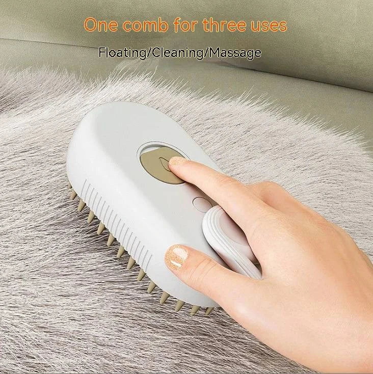 New Pet Spray Comb for Cats and Dogs Pet Electric Spray Hair Removal Comb One Key Spray Anti-Flying Massage Brush, Clean Massage - MadeLuxx