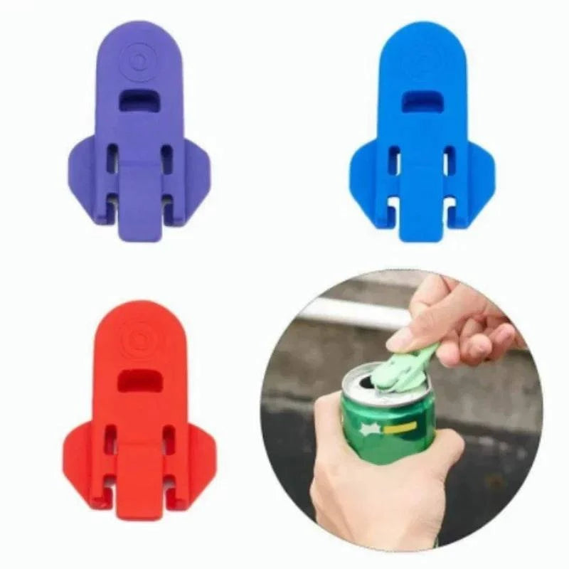 6PCS Easy Can Opener Bottle Opener Plastic Drink Lid Random Color Easy To Use Kitchen Accessories  Cool Gadgets - MadeLuxx