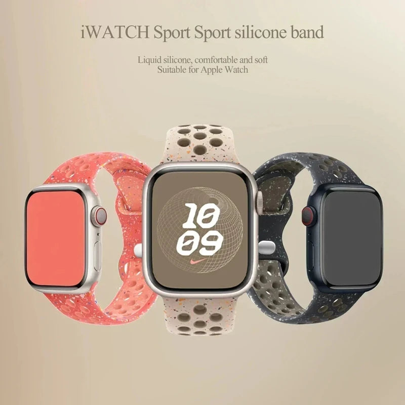 Strap For Apple Watch Band 46mm 44mm 49mm 45mm 40mm 41mm 38 42mm correa Breathable bracelet iwatch series 10 8 SE 7 6 5 9 Ultra - MadeLuxx