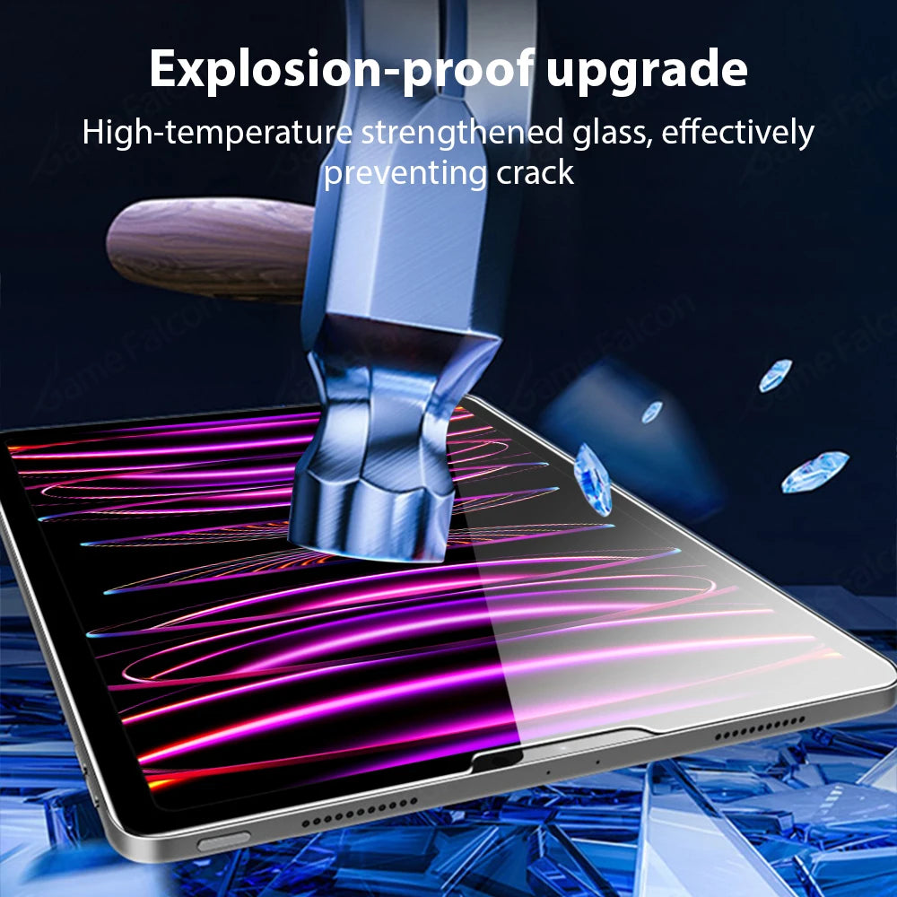 Tempered Glass Screen Protector For Ipad Pro 13 12.9 11 6th M4 M2 2024 Air 5 4 3 2 1 9 9th 10 10th Gen Mini 6 10.9 10.2 9.7 Film - MadeLuxx