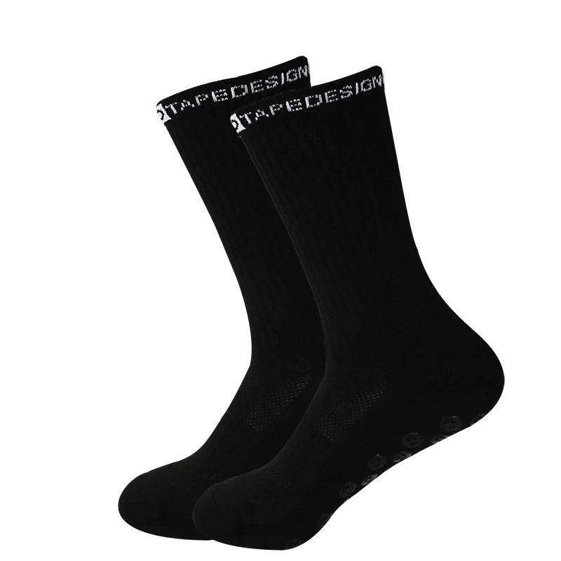 TD Anti-Slip Grip Socks Powerful Grip Football Socks Breathable Mens Sports Socks One Size Fits All - MadeLuxx