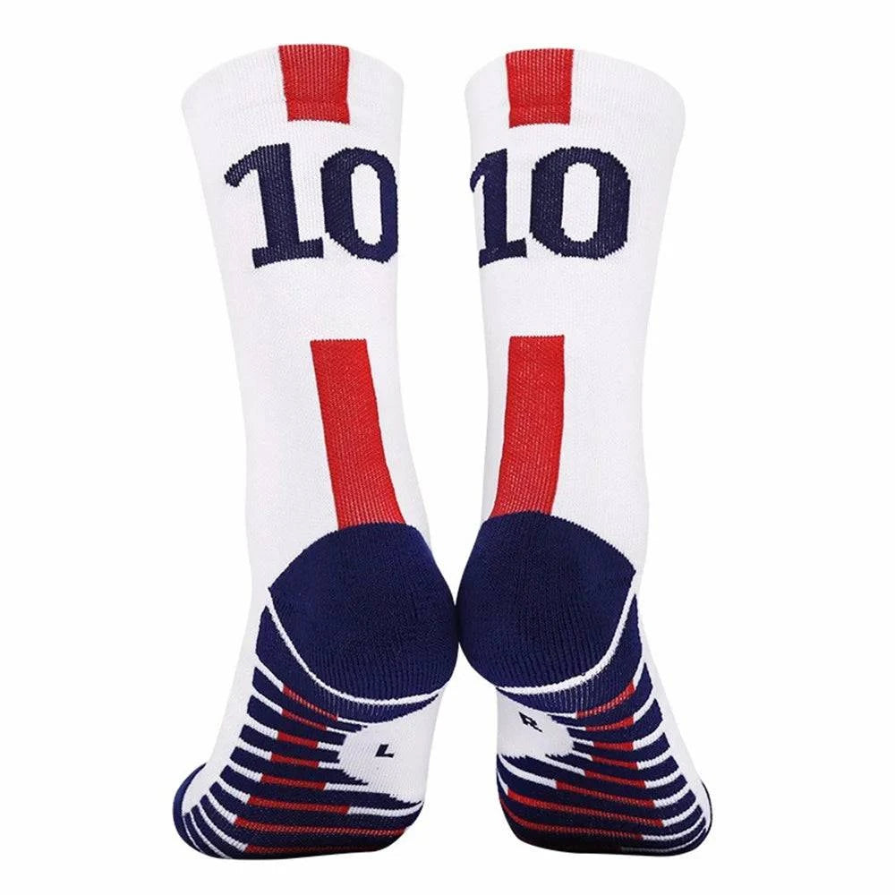 Number Kids Soccer Socks 10# Star 7# Mid-tube Boys Cycling Socks Outdoor Towel Bottom Fashion Men's Sport Football Short Socks - MadeLuxx