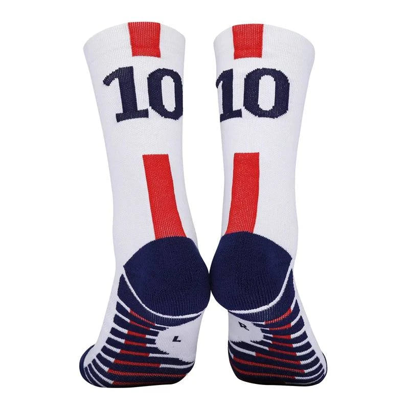 Number Kids Soccer Socks 10# Star 7# Mid-tube Boys Cycling Socks Outdoor Towel Bottom Fashion Men's Sport Football Short Socks - MadeLuxx