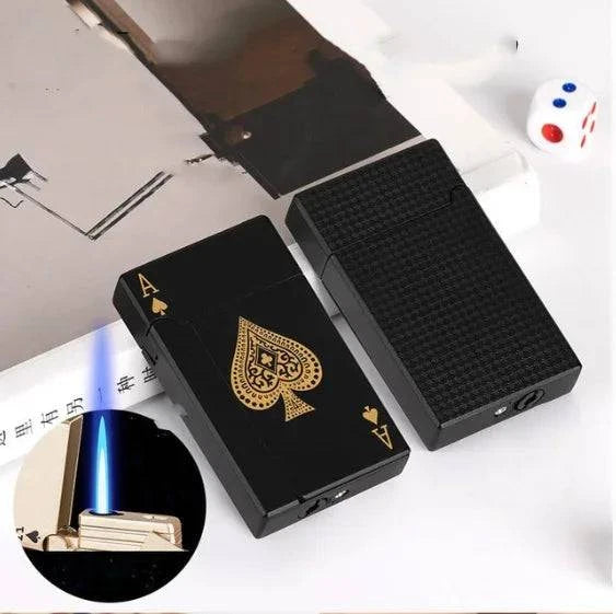 New Metal Transparent Visible Gas Lighter Metal Turbo Torch Unusual Creative Windproof Butane Lighters Gadgets for Men - MadeLuxx