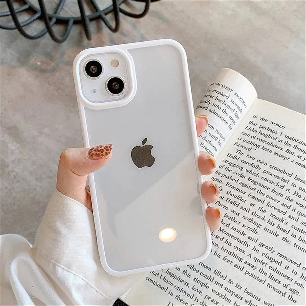 Candy Shockproof Silicone Bumper Phone Case For iPhone 15 14 11 12 13 Pro Max X XS XR 8 7 Plus Transparent Protection Back Cover - MadeLuxx