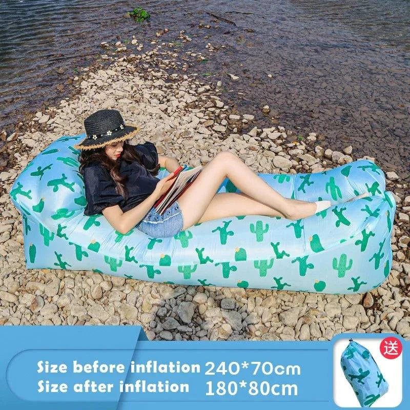 Trend Outdoor Products Fast Infaltable Air Sofa Bed Good Quality Sleeping Bag Inflatable Air Bag Lazy bag Beach Sofa 240*70cm - MadeLuxx