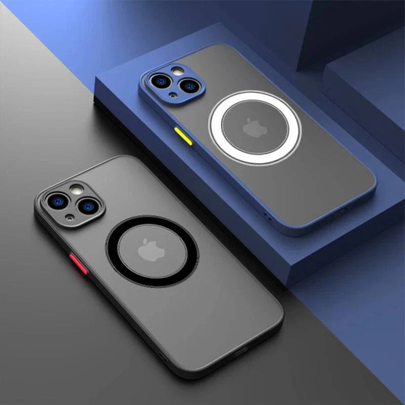 Luxury Matte Magnetic For Magsafe Wireless Charge Case For iPhone 14 13 11 12 Pro Max Mini Plus XS Max XR X Armor Cover funda - MadeLuxx