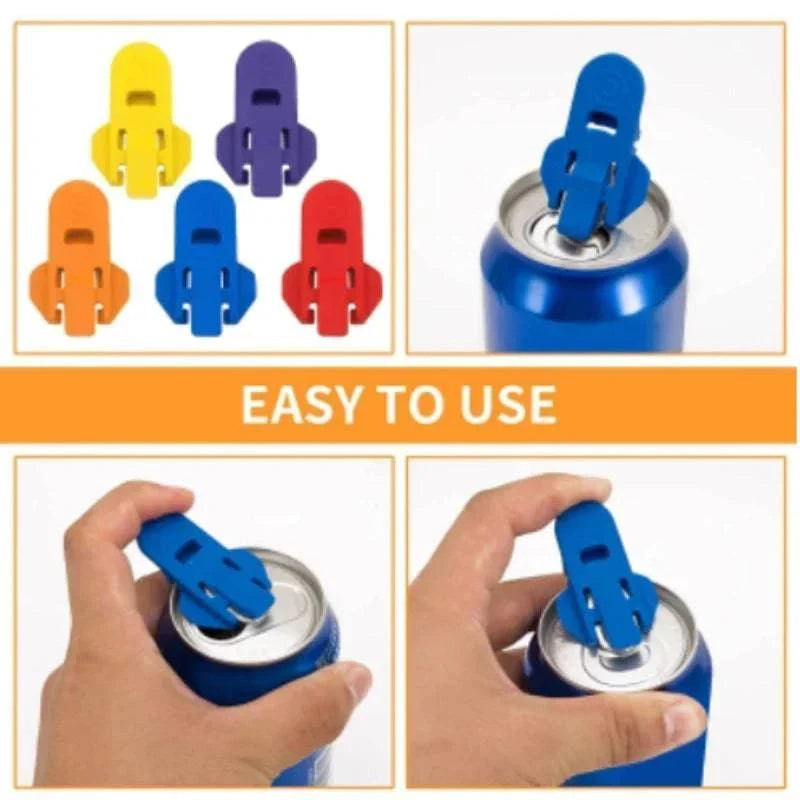 6PCS Easy Can Opener Bottle Opener Plastic Drink Lid Random Color Easy To Use Kitchen Accessories  Cool Gadgets - MadeLuxx