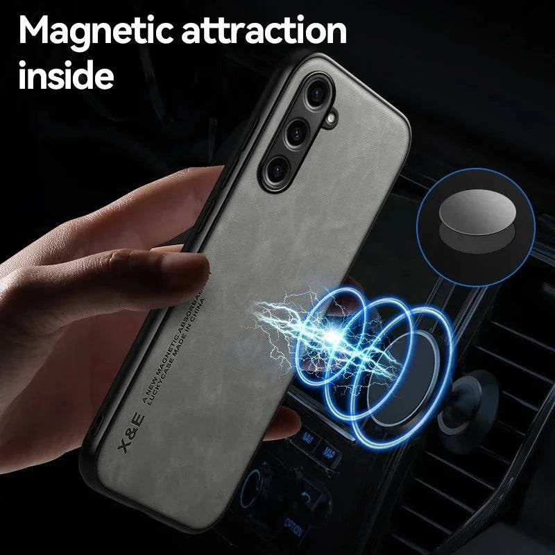 Case for Samsung Galaxy S24 S23 FE S23 Ultra Protective Cover For Galaxy S22 S21 S20 Plus S10 S9 S8 Magnetic Holder Phone Coque - MadeLuxx