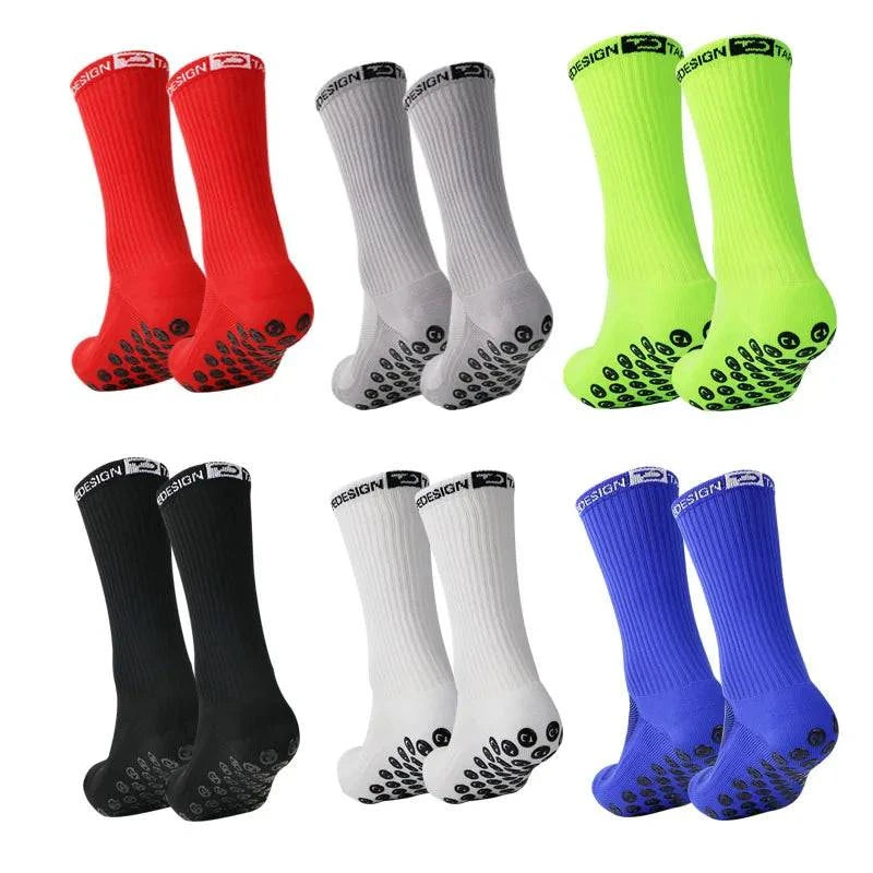 TD Anti-Slip Grip Socks Powerful Grip Football Socks Breathable Mens Sports Socks One Size Fits All - MadeLuxx