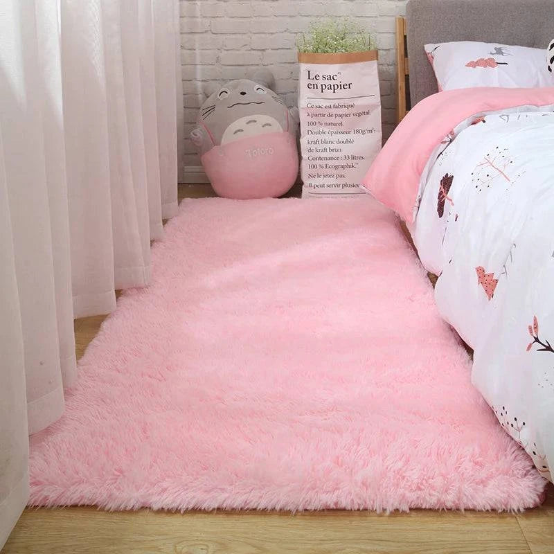 Pink Bedroom Carpet For Children's  Room Cute Girls Floor Soft Mat - MadeLuxx