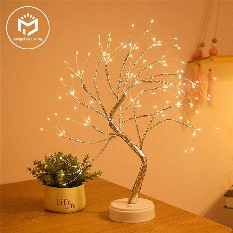 LED Night Light Mini Christmas Tree Copper Wire Garland Lamp For Kids - MadeLuxx