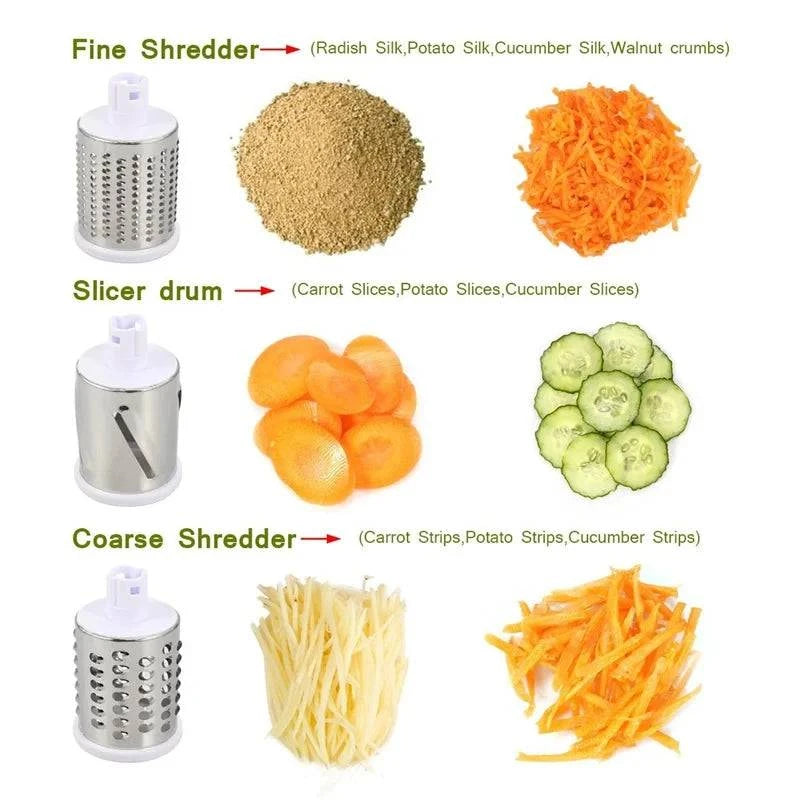 Manual Rotary Vegetable Slicer Cutter Kitchen Vegetable Cheese Grater Chopper Made Luxx