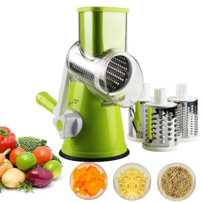 Manual Rotary Vegetable Slicer Cutter Kitchen Vegetable Cheese Grater Chopper Made Luxx