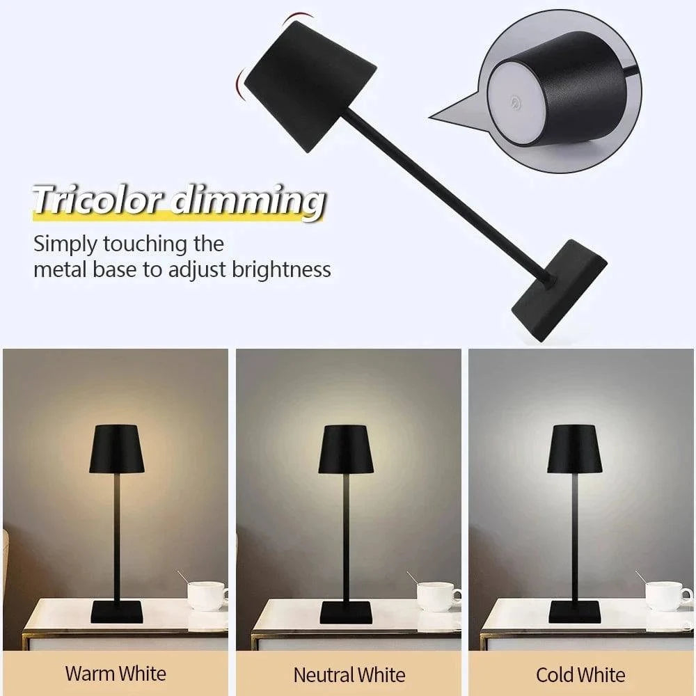 LED Desk Lamp Usb Rechargeable Table Lamp Bar Restaurant Ambiance Wireless - MadeLuxx