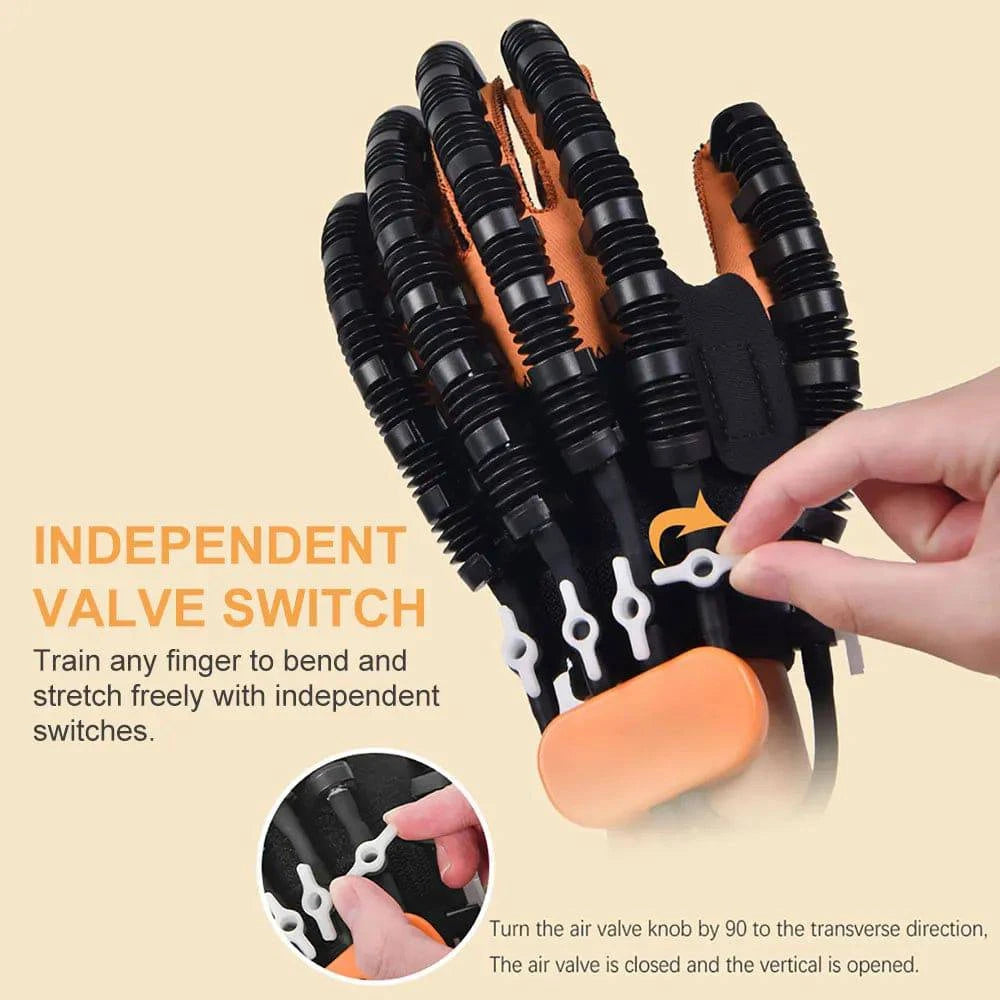 Portable Rehabilitation Robot Gloves Stroke Hemiplegia Cerebral Infarction Training Device Finger Exerciser Hand Function Recovery - MadeLuxx