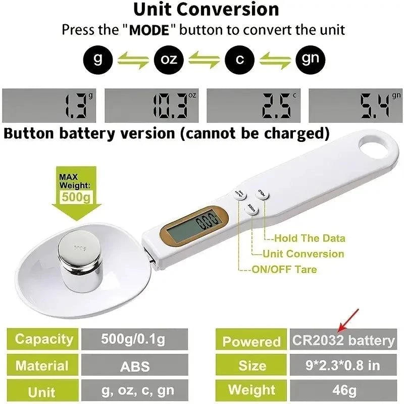 Electronic Kitchen Scale Digital Measuring Food Flour Digital Spoon Scale Made Luxx