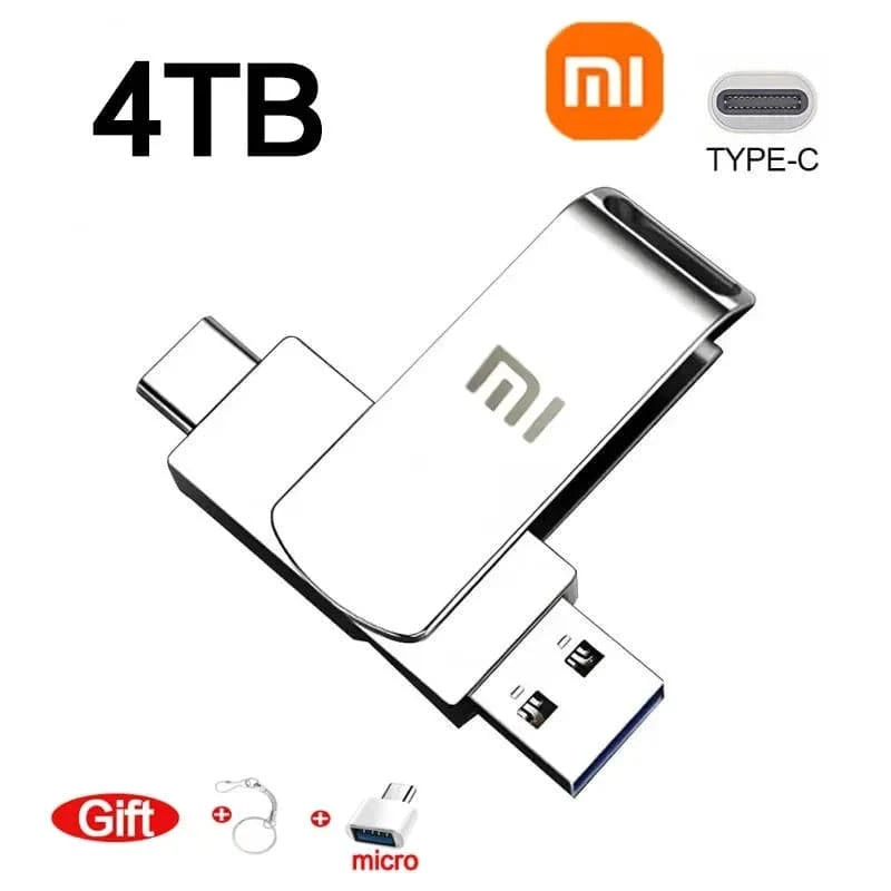 Xiaomi 16TB USB 3.0 Pen Drive 8TB 4TB High Speed Transfer Metal SSD Pendrive Cle Portable U Disk Flash Drive Memoria USB Stick - MadeLuxx