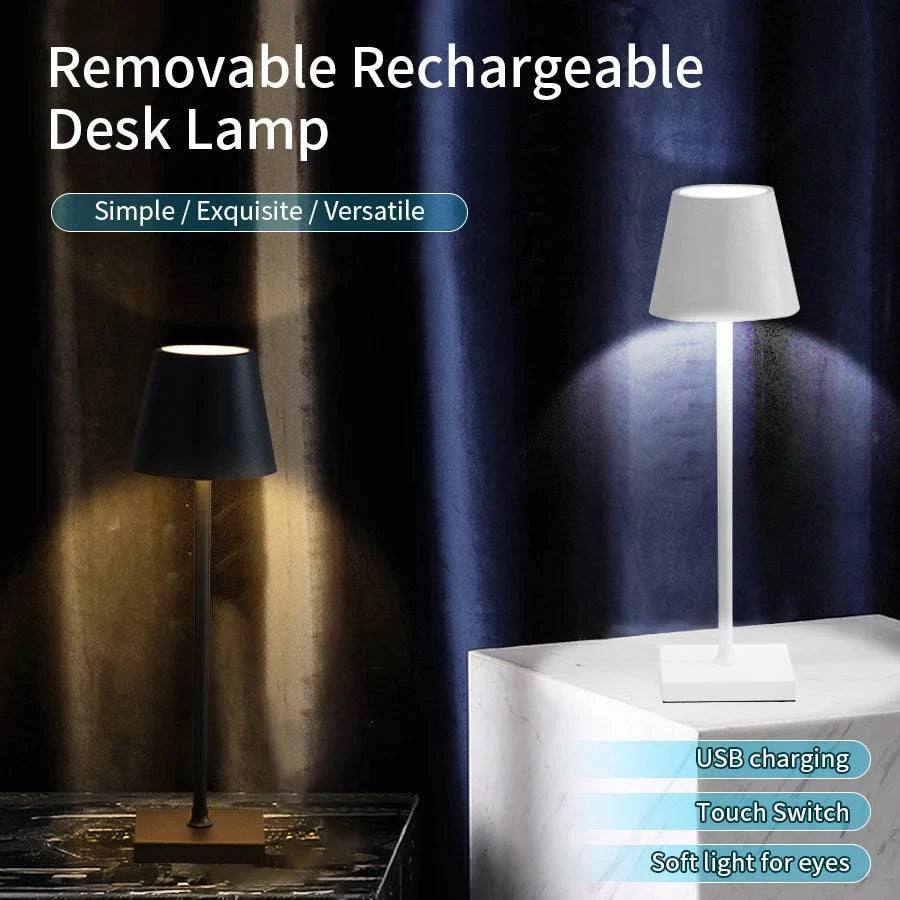 LED Desk Lamp Usb Rechargeable Table Lamp Bar Restaurant Ambiance Wireless - MadeLuxx