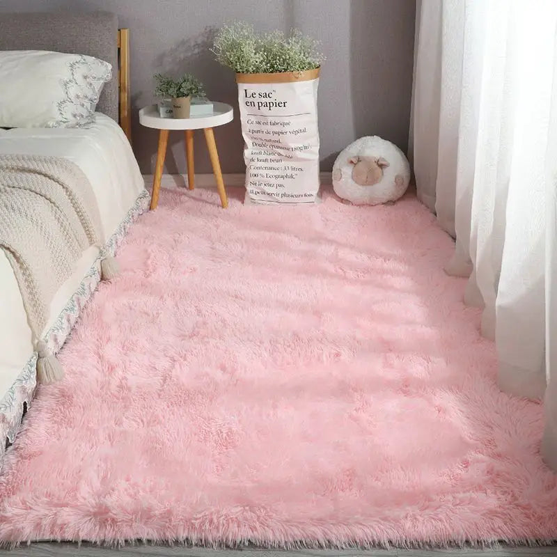 Pink Bedroom Carpet For Children's  Room Cute Girls Floor Soft Mat - MadeLuxx