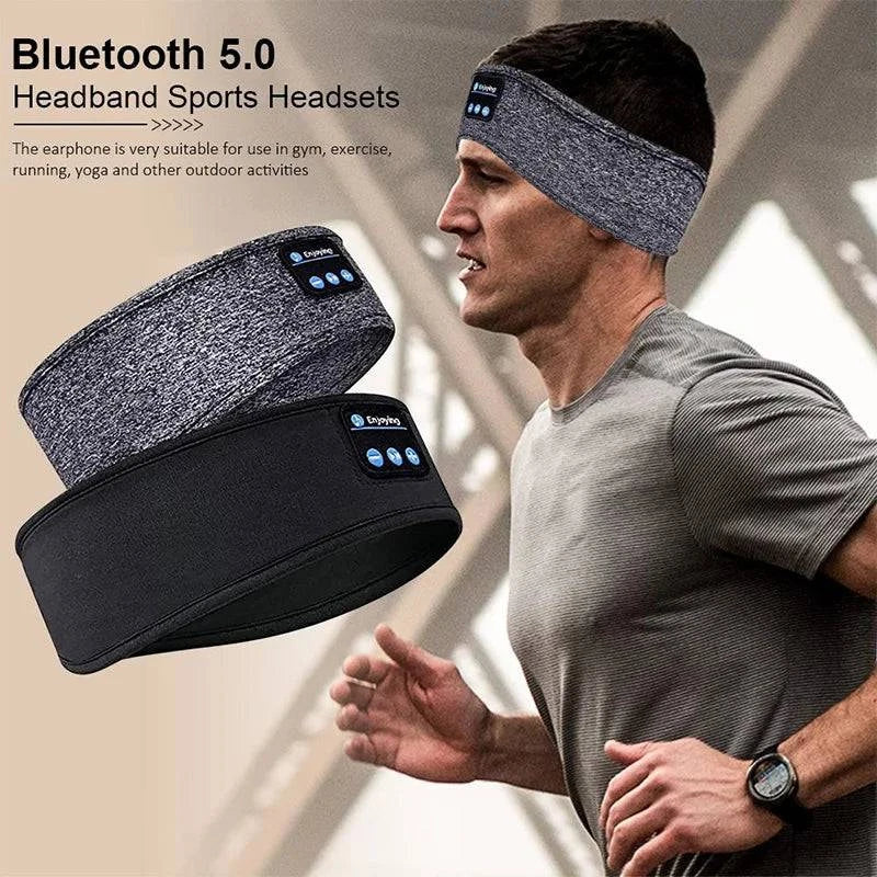 Bluetooth Earphones Sports Sleeping Headband Elastic Wireless Headphones - MadeLuxx