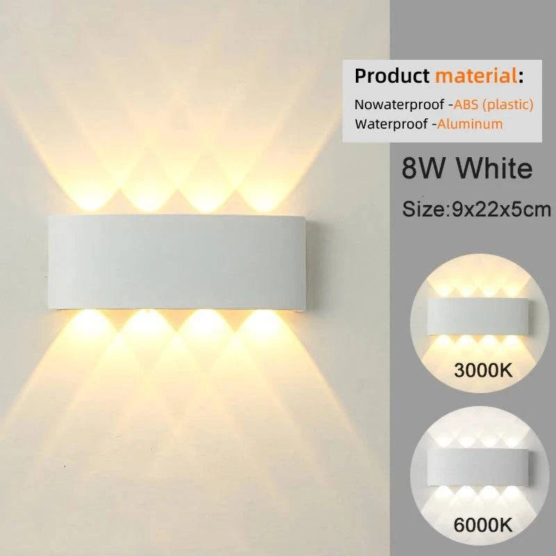 LED Wall Sconces Modern Indoor Outdoor Lamp, White Up Down Wall Mount Lights - MadeLuxx