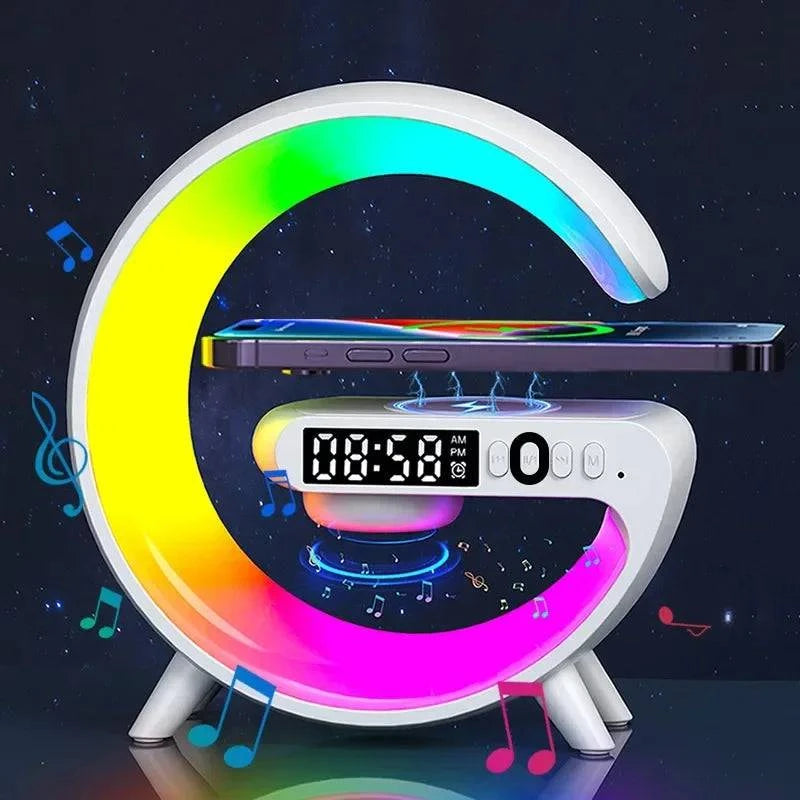 Multifunction Bluetooth Speaker TF RGB Night Light Wireless Charger Stand - MadeLuxx