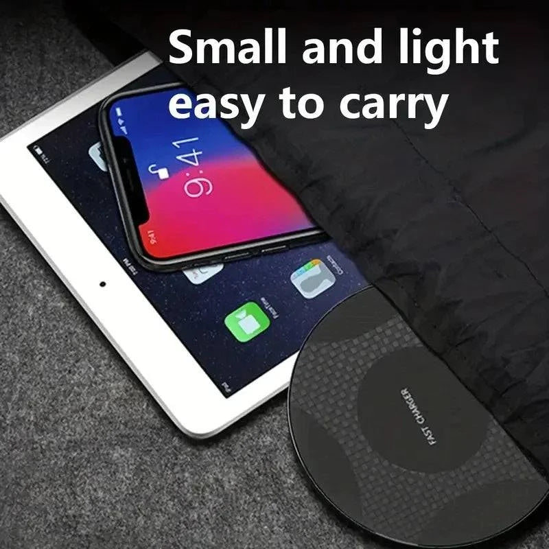 Wireless Charger Pad Stand Desktop Ultra-thin Mobile Phone Fast Charging - MadeLuxx