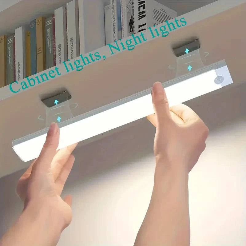 LED Night Light Motion Sensor Cabinet Light Wireless USB Rechargeable Lamp - MadeLuxx