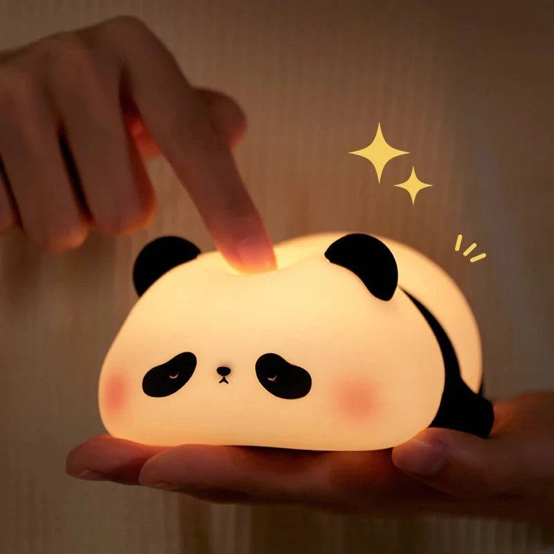 Panda LED Cute Silicone Night Light USB Rechargeable Touch Night Lamp - MadeLuxx