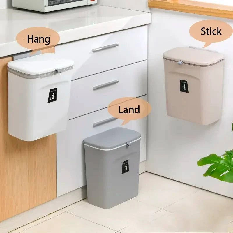 Kitchen Cabinet Door Hanging Garbage Can Wall Mounted Recycling Basket Made Luxx