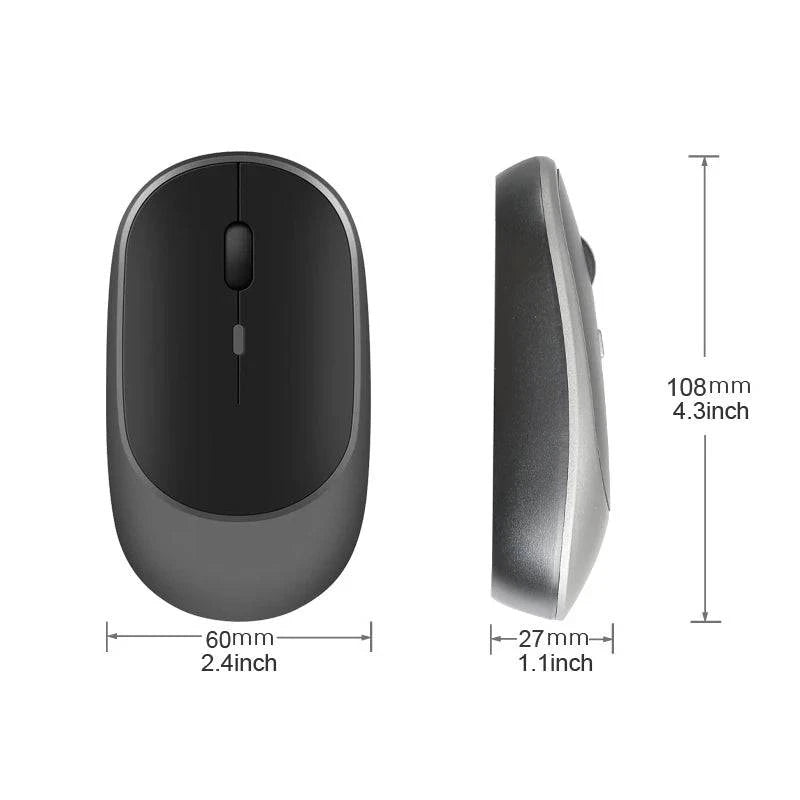 Wireless Mouse Rechargeable Mouse Gamer Dual Modes Bluetooth-compatible - MadeLuxx