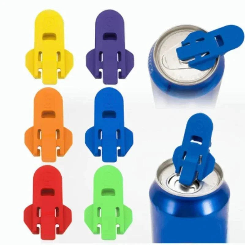 6PCS Easy Can Opener Bottle Opener Plastic Drink Lid Random Color Easy To Use Kitchen Accessories  Cool Gadgets - MadeLuxx