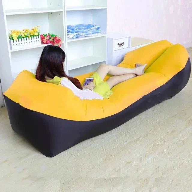 Trend Outdoor Products Fast Infaltable Air Sofa Bed Good Quality Sleeping Bag Inflatable Air Bag Lazy bag Beach Sofa 240*70cm - MadeLuxx