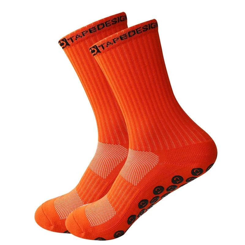 TD Anti-Slip Grip Socks Powerful Grip Football Socks Breathable Mens Sports Socks One Size Fits All - MadeLuxx