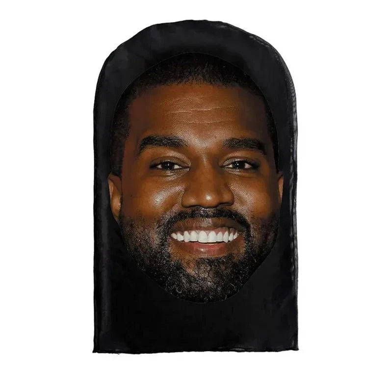 New 3D Printed Kanye Mask Elastic Mesh Full Face Mask for Men Women Cosplay Headwear Hip Hop Fashion Balaclava Hood Hat Headgear - MadeLuxx