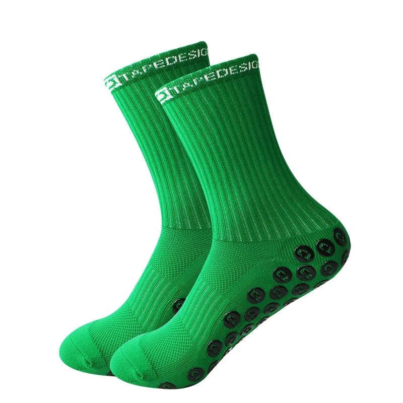 TD Anti-Slip Grip Socks Powerful Grip Football Socks Breathable Mens Sports Socks One Size Fits All - MadeLuxx