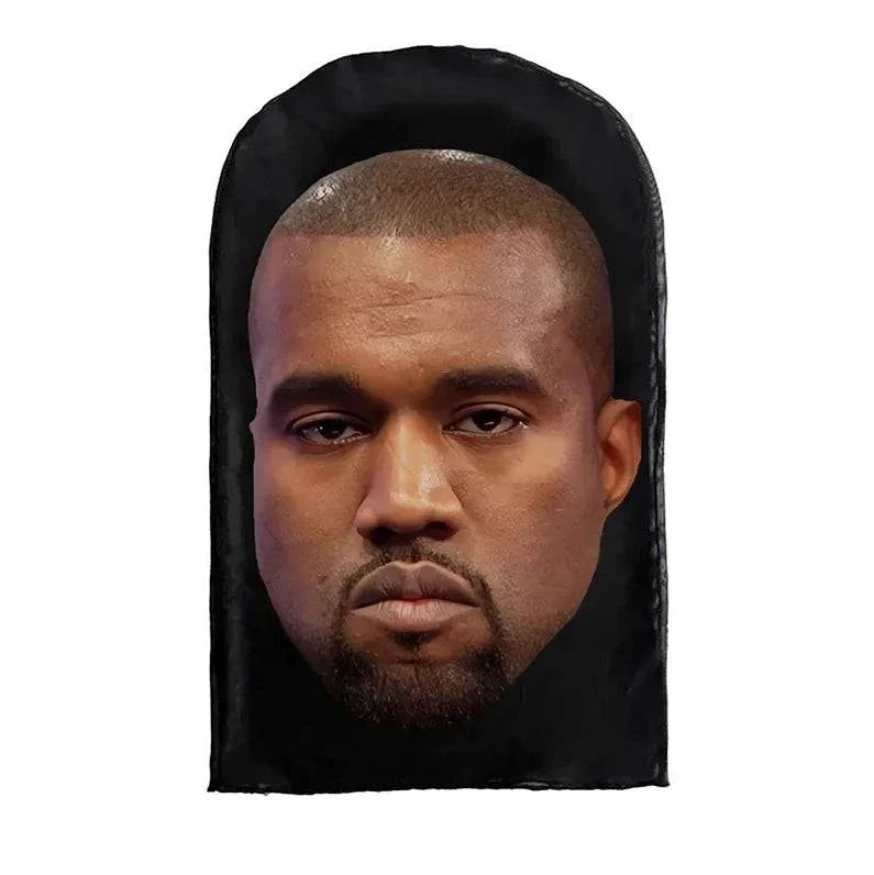 New 3D Printed Kanye Mask Elastic Mesh Full Face Mask for Men Women Cosplay Headwear Hip Hop Fashion Balaclava Hood Hat Headgear - MadeLuxx