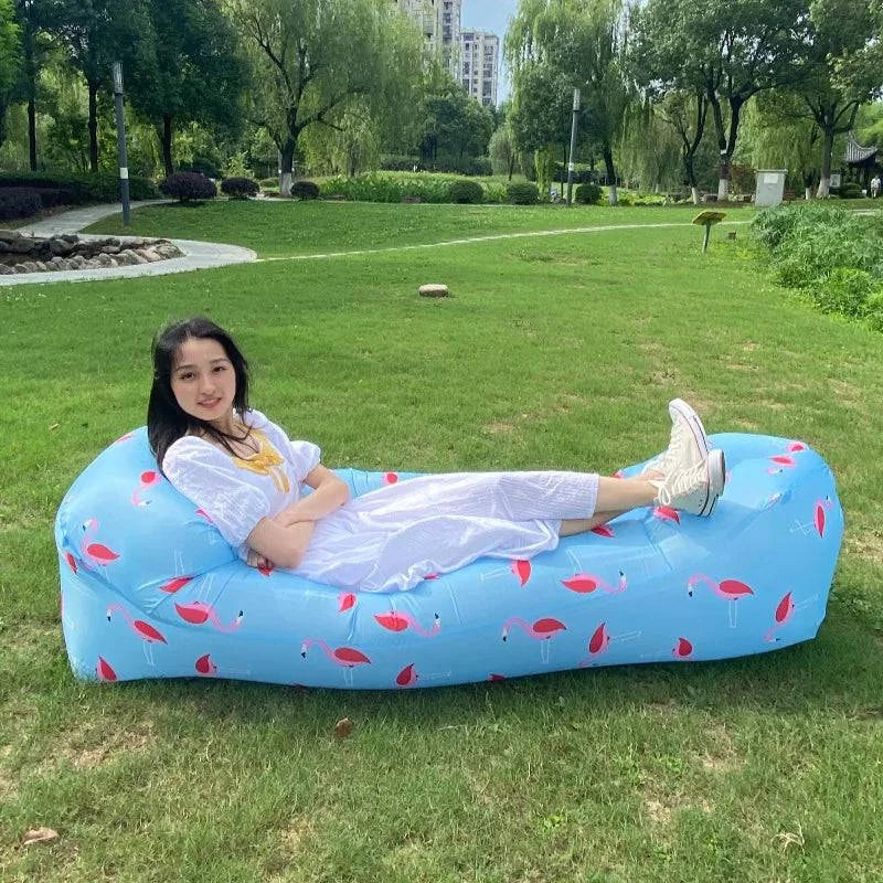 Trend Outdoor Products Fast Infaltable Air Sofa Bed Good Quality Sleeping Bag Inflatable Air Bag Lazy bag Beach Sofa 240*70cm - MadeLuxx